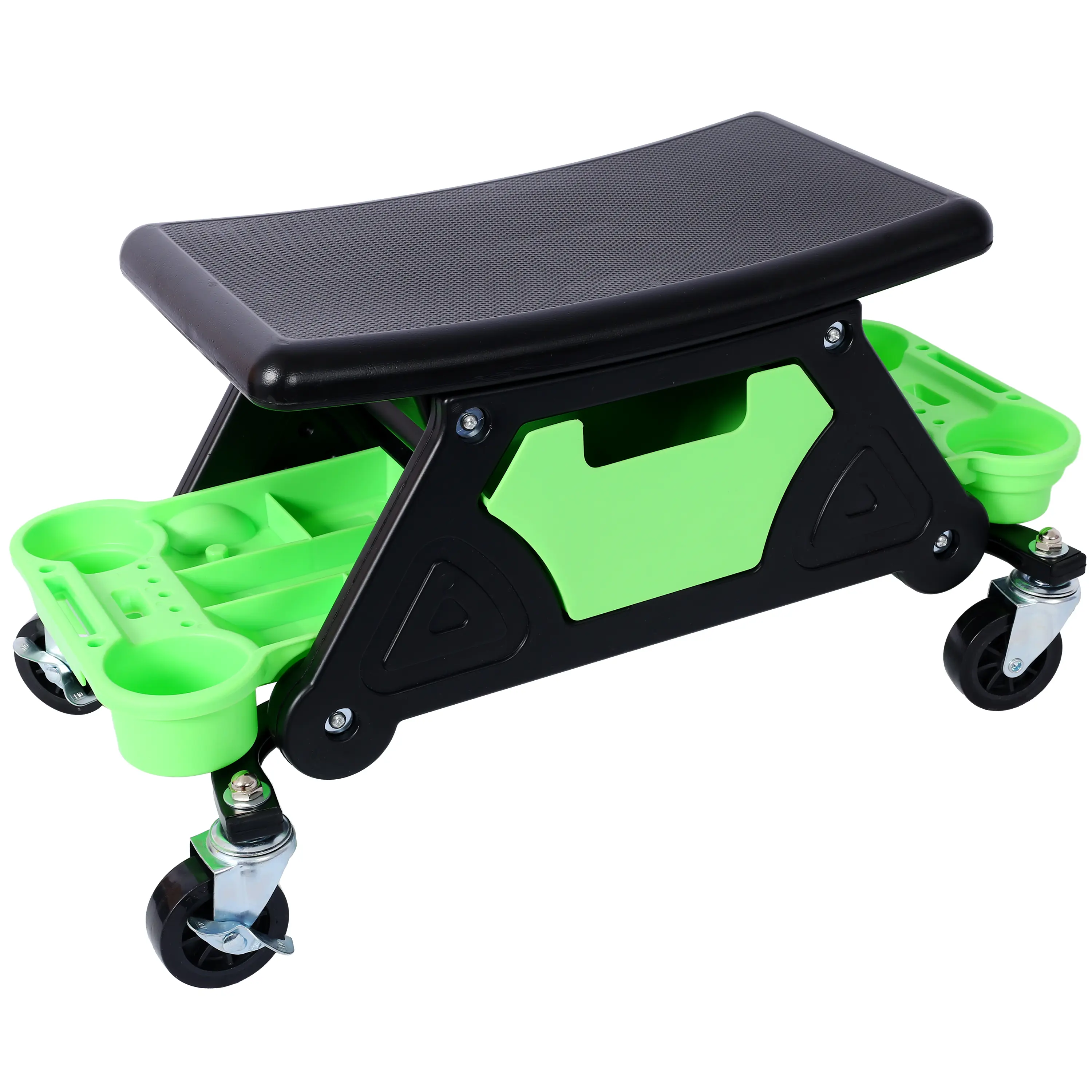 Heavy Duty Rolling Mechanic Stool with 300 LBS Capacity, Garage Seat with Three Slide Out Tool Trays and Drawer, Automotive Auto Repair Creeper Chair, Gift for Men, Black, Home Furniture and Household Product Search Terms for US Online Shopping