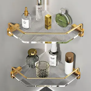 LuxeClear Floating Bathroom Shelves