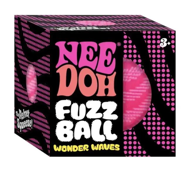 Sensory Squeeze Fidget Toy | Fuzz Ball Wonder Waves | Velvet Wavy Design Ultra Soft Stress Relief Toy for Relaxation, Party Favors & Gifts