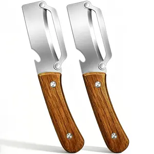 2-in-1 Stainless Steel Multifunctional Peeler, Kitchen Fruit Vegetable Peeler for Apple Potato Pumpkin Papaya, 2 Pack