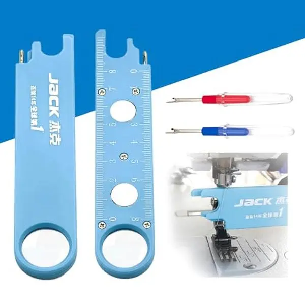 2026 New Product,Jack Quick Threading Device for Sewing Machine Needle Threading,Anti Prick Hands,3 in 1 Jack Sewing Tool and 2 Seam Rippers,Sewing Supplies,