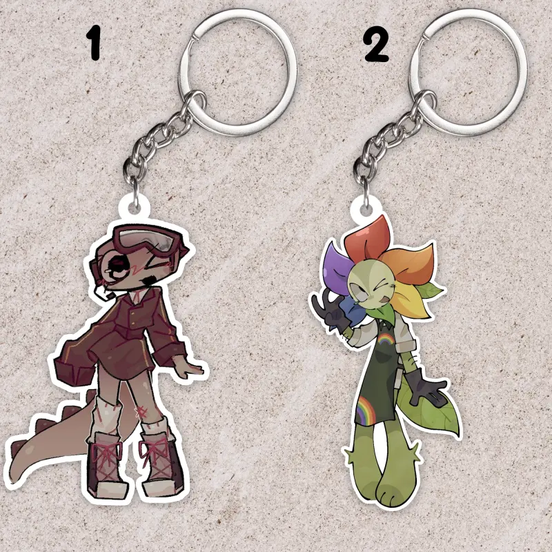 Dandy's world keychain: Dandy and Shelly, dandysworld, shellydandysworld