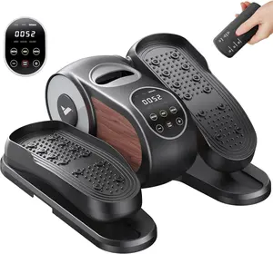 Under Desk Elliptical Machine, Leg Exerciser While Sitting for Seniors with 12-Speeds & Remote Control, Quiet Portable Electric Seated Pedal Exerciser Machine for Home Office