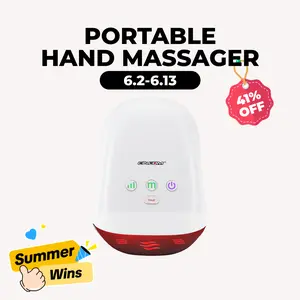 CINCOM Portable Hand Massager (WHITE), Cordless, with Comfort Heat and Gentle Massage, Adjustable Settings, Auto-Off Feature, Rechargeable, Perfect for Daily Relaxation, Ideal Gift