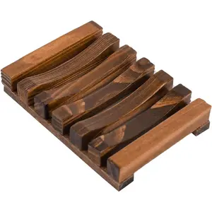 1 PCS Hawaii Style Bathroom Accessories Handmade Natural Wood Soap Dish Wooden Soap Holder