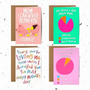 Mom I Can Never Repay You | Funny Mother' Card | Funny Mother's Day Card for Mother from Son and Daughter