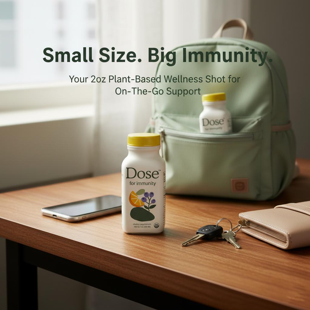 Dose Immunity Shot Vitamin C Zinc Elderberry Ginger Citrus Berry Wellness Drink 2 oz  Supplement Healthcare