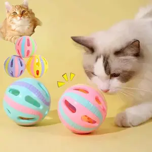 Interactive Bell Sound Plastic Cat Ball, Bite-Resistant Training Toy, Suitable for Kittens and Indoor Pet Cats