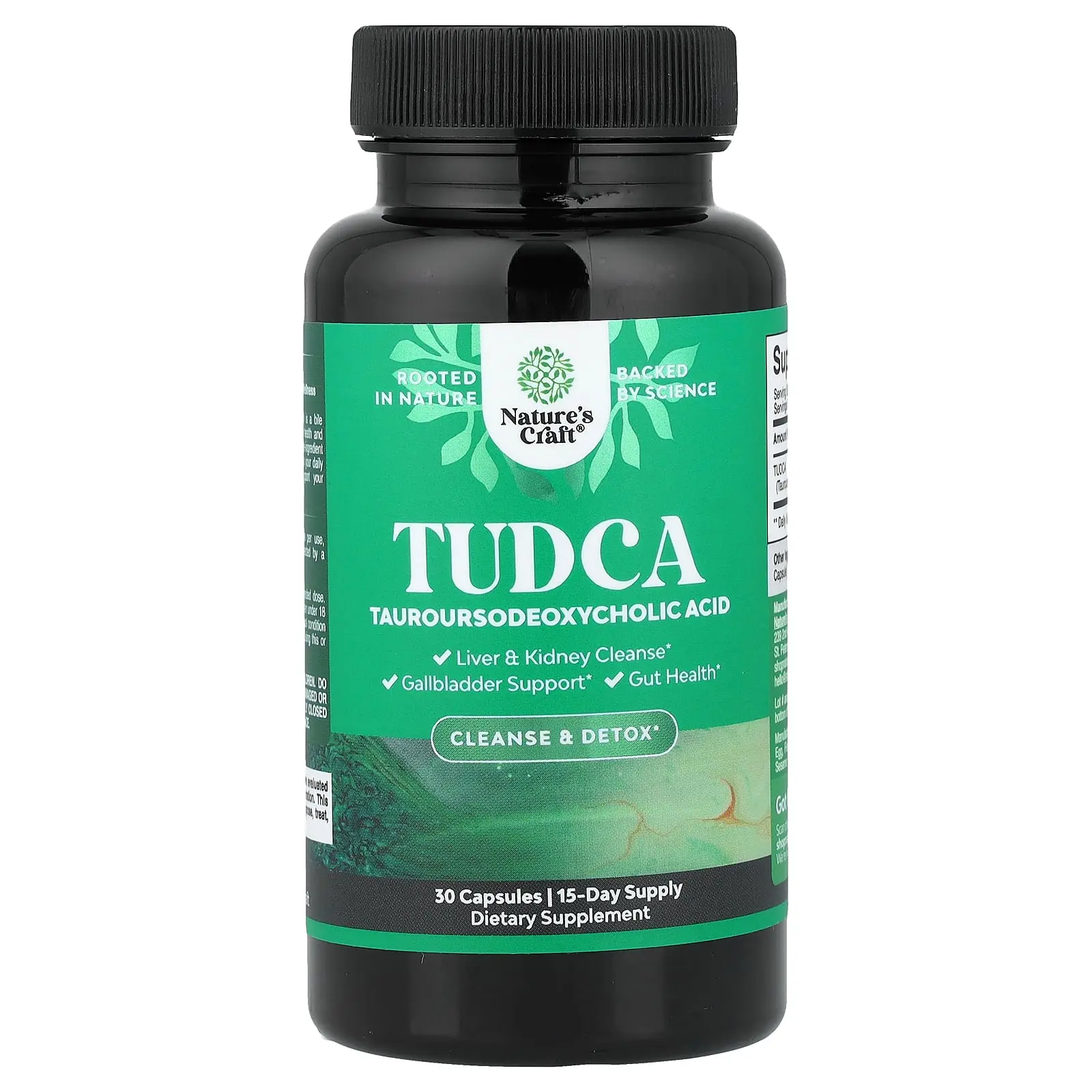 Nature's Craft TUDCA, 30 Capsules (250 mg per Capsule)