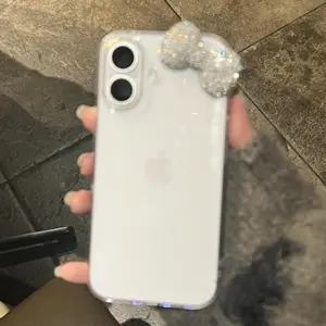 Luxury Bling 3D Diamond Bowknot Phone Case For iPhone 17 16 15 14 13 12 11 Pro Max X XS XR 7 8 Plus Mini Lovely Soft Clear Cover