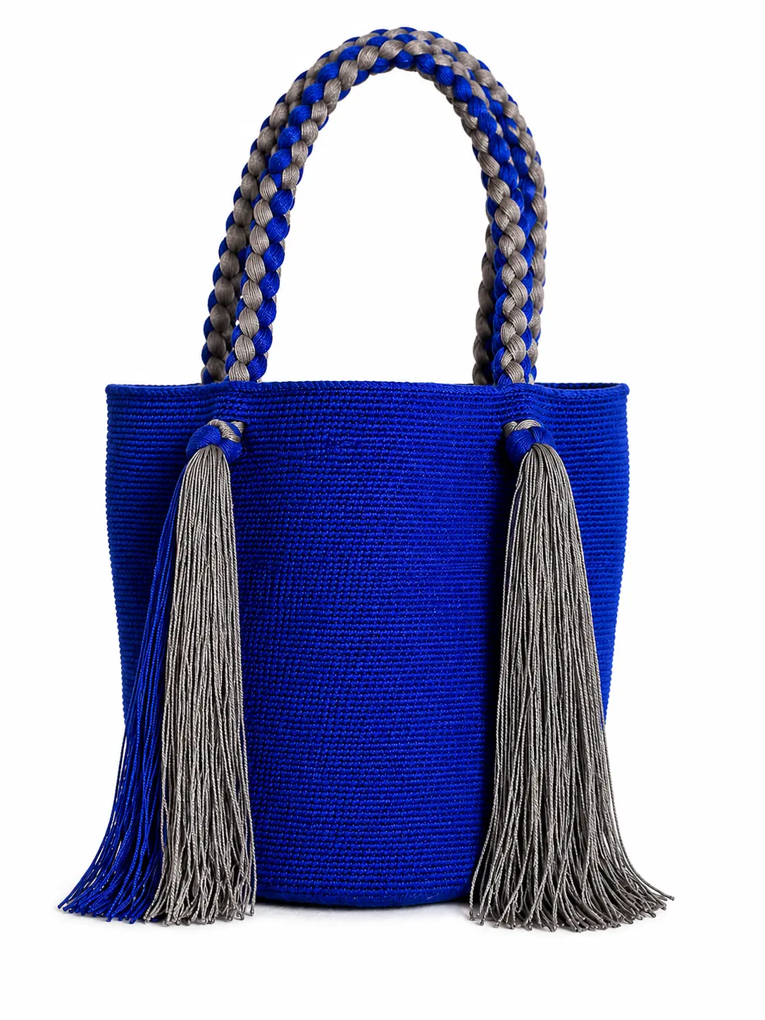 Women's Artisanal Handmade Wayuu Crochet Weave Spacious Shoulder Tote Bag - Lightweight Minimalist Fashionable Bag with Braided Straps, Tassels, Open Top for Casual, Business Use, High-Capacity, Business Casual Outfits, Fashionable Bags