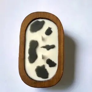 Dough Bowl Candle Cow Print