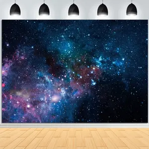 Galaxy Space Backdrop Cosmic Starry Theme Tapestry Wall Hanging Photography Background for Birthday Celebration Gaming Room Event Decor Supplies