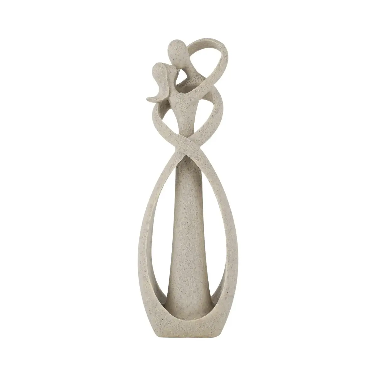 Abstract Kissing Lovers Statue – Resin Couple Sculpture for Home Decor