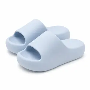 Men’s Cloud Slides, Thick Sole Pillow Slippers, Non Slip Summer House Sandals for Indoor Bathroom ShowerSoft Quiet Indoor Home Shower Slippers for Couples Summervibes
