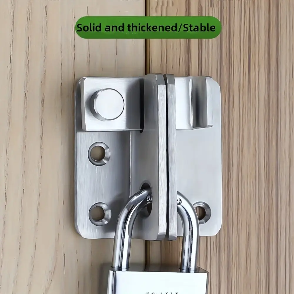 Stainless Steel Slide Lock for Secure Doors, Door Hardware Ideal for Barn Storage & Pet Enclosures, Durable Theft-Resistant Latch with Brushed Finish