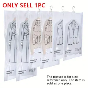 Hanging vacuum storage bag, space saving vacuum sealed bag, ultra thick and long storage bag
