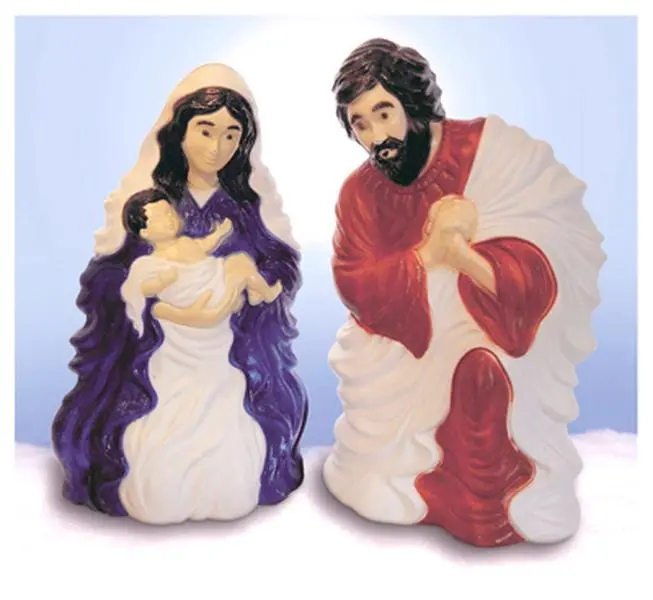 Religious Plastic Nativity Scene (28in) - Durable Indoor Home Decor, Includes Cord Set, 25w Bulb, Lights Up Your Space, Indoors