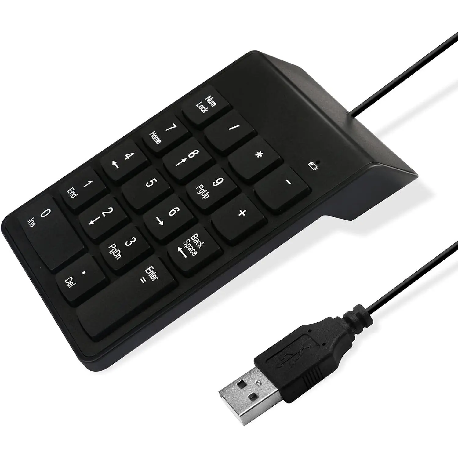 Numeric Keypad for Laptop, 10 Key USB Keypad, Portable Ultra Slim Mini Numpad External Numbers Keyboard Pad for Laptop PC  Desktop Surface Pro Notebook, Silent Numeric Keypads, Full Size Portable Numeric Keypads