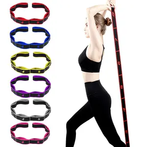 8-Level Tension Flexible Yoga Strap - Durable, Beginner-Friendly, Adjustable Flexible Strap for Yoga, Home Gym, Outdoor Fitness Training