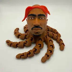 OG “Tupactopus” — Articulated 3D‑Printed Rap‑Legend Octopus Desk Toy