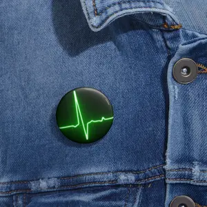 Custom Pin Buttons - Heartbeat Design, Perfect for Nurses, Medical Students, Hospital Gifts, Badge Buddies, Party Favors, Fundraisers