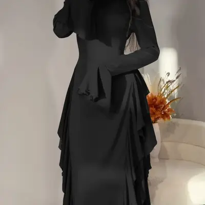 places to buy long formal dresses Ella Black Off Shoulder Formal Maxi Dress - US 0 main image 1