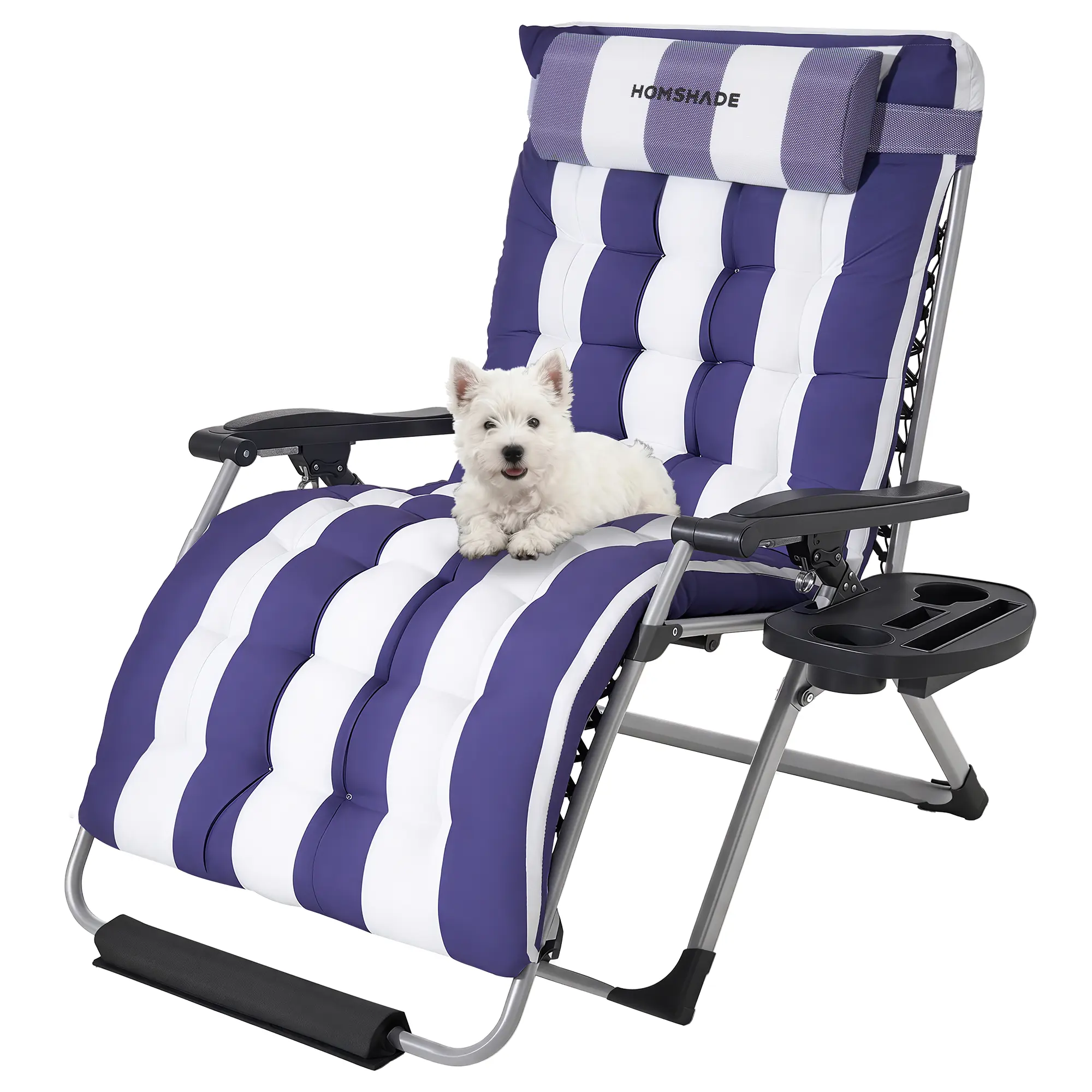 【SummerFinds】HOMSHADE Oversized Zero Gravity Chair, 33In XXL Outdoor Recliner Chair w/Removable Cushion&Headrest, Reclining Patio Chairs for Indoor, Camping Lounge Chair with Footrest, Support 500LBS, Suitable for both summer and winter