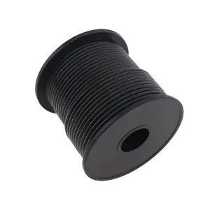 Wire  Rope 100ft 304 Stainless Steel Wire Black Nylon Coated  for String Lights , Outdoor Line, Clotheslines, 1/16 Inch Overmolded to 3/32 Inch Guide