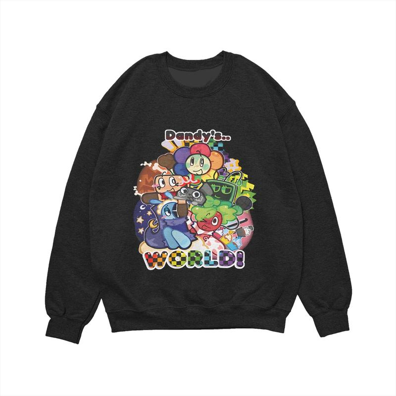 Roblox Fanart T - Shirt - Dandy's World Y2K Oversized Tee | Soft Cotton Unisex Casual Clothes | Trending Gift for Kids and Teens