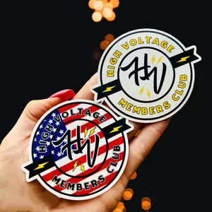 High Voltage Members Club Sticker | Lineman Hard Hat Sticker | Blue Collar Stickers.