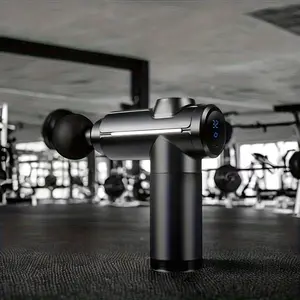 Portable Fascia Massage Gun with LED Touchscreen, Rechargeable 1200mah Lithium Battery, 8 Replaceable Massager Heads, USB Charging, Portable Pain Relief