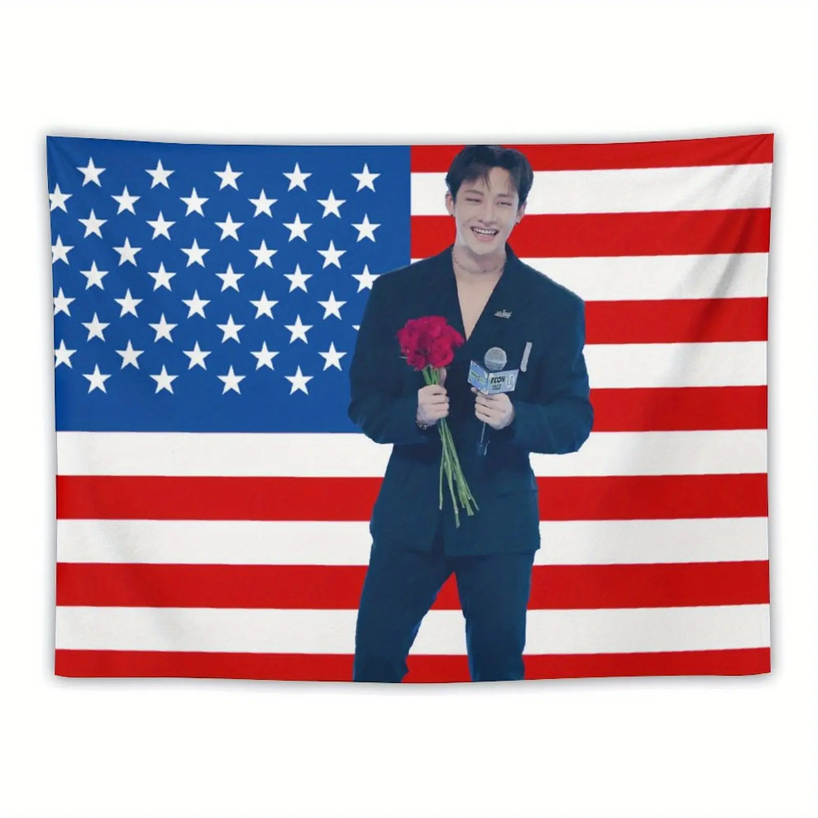 Stray Band Kids Bang Singer Chan American Flag Wall Tapestry Living Room University Dormitory Party Background Decoration Amusement Park Indoor and Outdoor Decoration