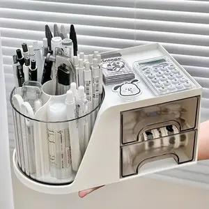 Transparent Stackable Desk Drawer Organizer, Hand Account Storage Solution, Office Desktop Shelf, Multi-Purpose Workspace Holder