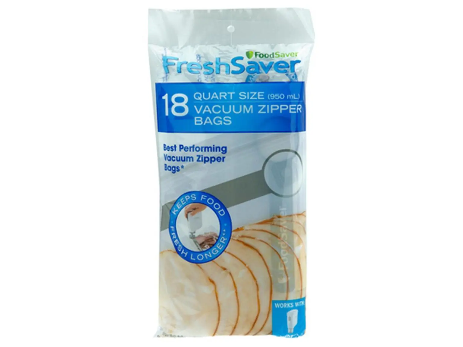 FoodSaver Handheld Vacuum Seal Kitchen Zipper Bags - FSFRBZ0216-P00 Quart-Size Preserving Containers, 18-Count Kitchen Utensils Accessory