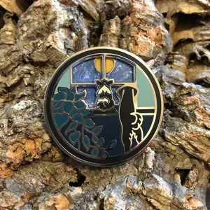 Fur-miliar Midnight Sky - Dog/Sun Enamel Pin (Discontinued)
