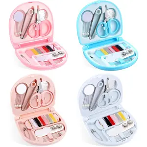 4 Sets Sewing Kit, Mini Travel Sewing Set, Sewings Kits for Adults Portable Sewings Machine DIY Supplies,  Sew Tool Kit for Beginner Traveler Hotel