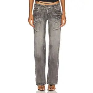 Jaded London Hunter Jean in Grey Wash