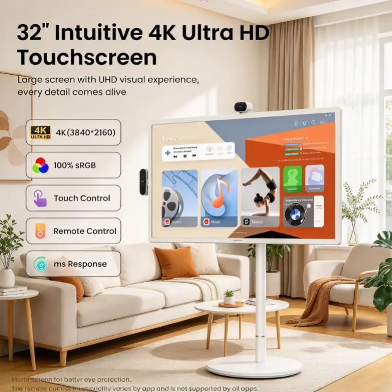 Gen 2 Portable Smart TV, Ultra-Large 15000mAh Battery, 24 inch 32 inch True 4K UHD Portable TV, 16(8+8)GB+256GB, Google EDLA-Certified Android 16 OS, Touch Screen, Voice Remote Control, Support Google& Calendar, On-The-Go Users, To