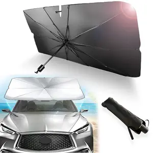 ☀️2026 Car Sunshade Umbrella 🌂 Foldable Windshield Cover 🚗 Heat & UV Protection 🛡️ Keep Interior Cool 56"x31"