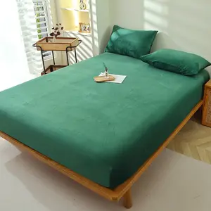 Soft Milk Velvet Bed Sheet, Breathable Durable Sheets, Warm Solid Color Design, No Pillowcase Included, Ideal for Autumn Winter, Suitable for Dorms and Guest Rooms