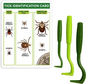 TickCheck Tick Value 3 Pack - Tick Tools + Tick Identification Card - for Humans, Dogs & Cats (1 Set)