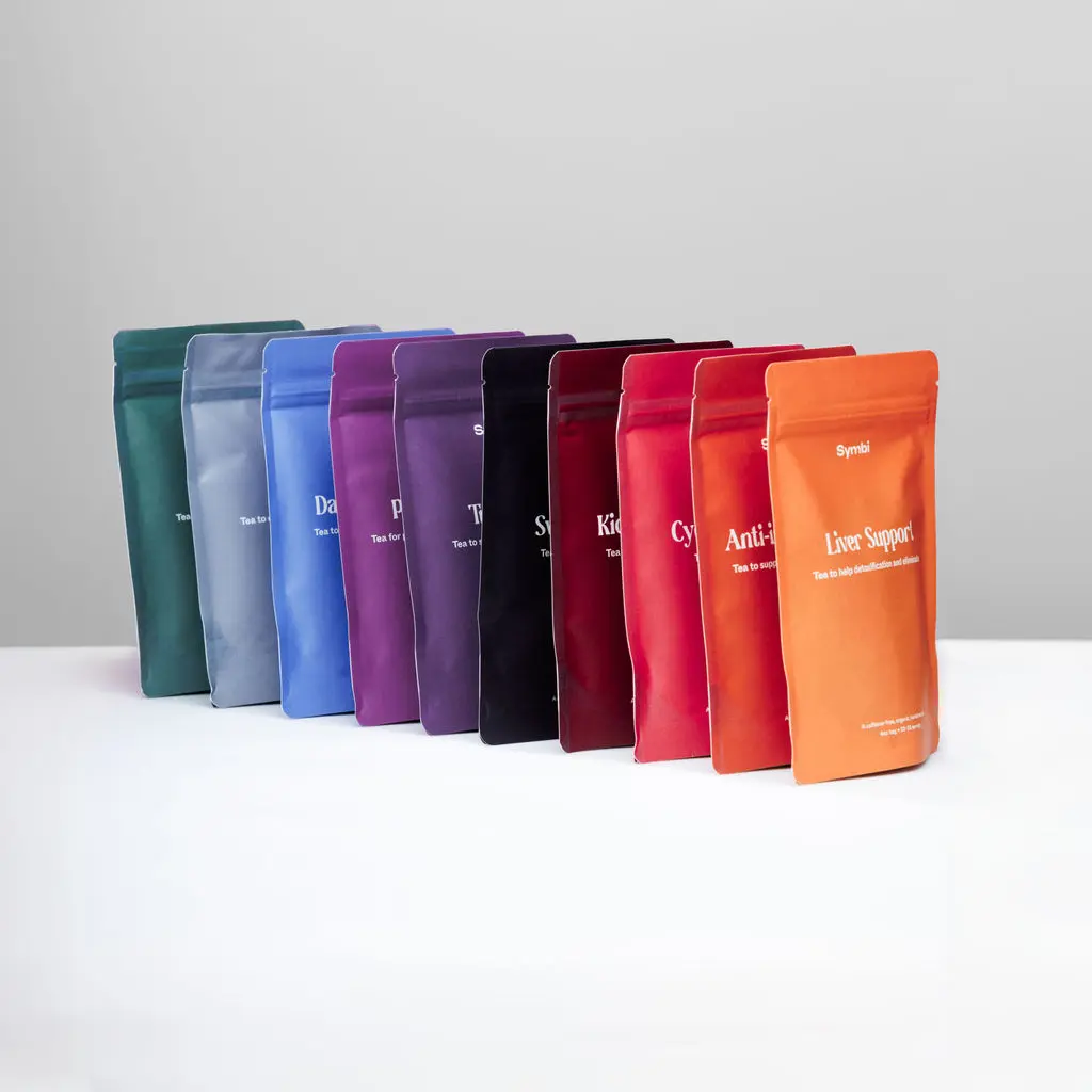 All the Teas Sampler, 2oz | All 9 Herbal Tea Blends at 10% Off | 100% Organic & Caffeine-Free, No Additives or Sweeteners | Symbi