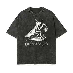 Girls Will Be Girls Oversize Unisex Washed T-Shirt for Women and Men's Unisex Fit Batik Cotton Oversize Streetwear Menswear  Super Soft Pre-Shrunk,shirt,Women's fashion,summer Women's clothes,vintage shirts, drench tee oversized tshirt