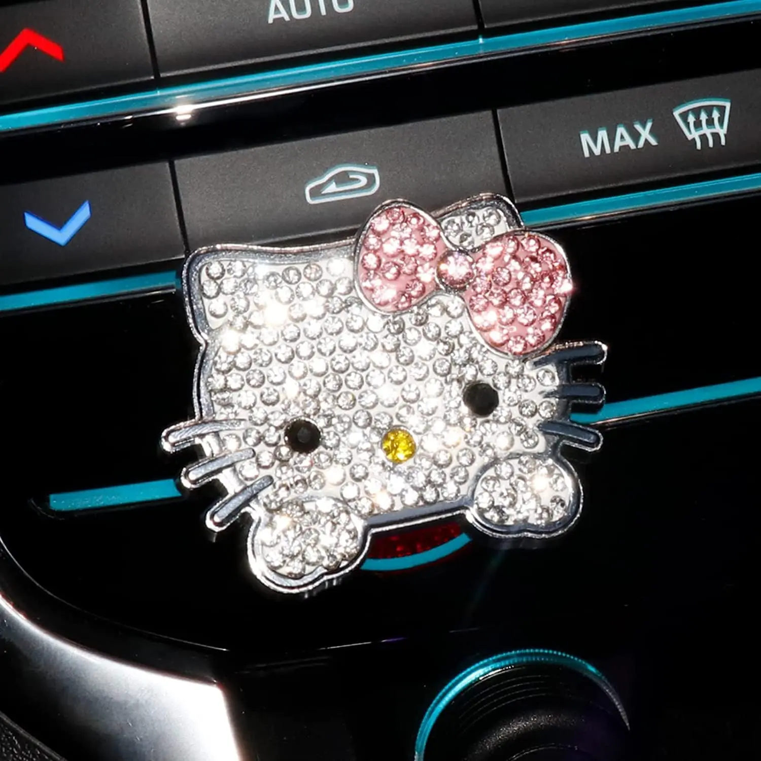 Cute Car One-Button Start Button Cover, Bling Engine Start Stop Button Protector Interior Accessory for Women, Aesthetic Car Accessory, Auto Parts for Cars, Girly Car Accessories, Vehicle Accessories