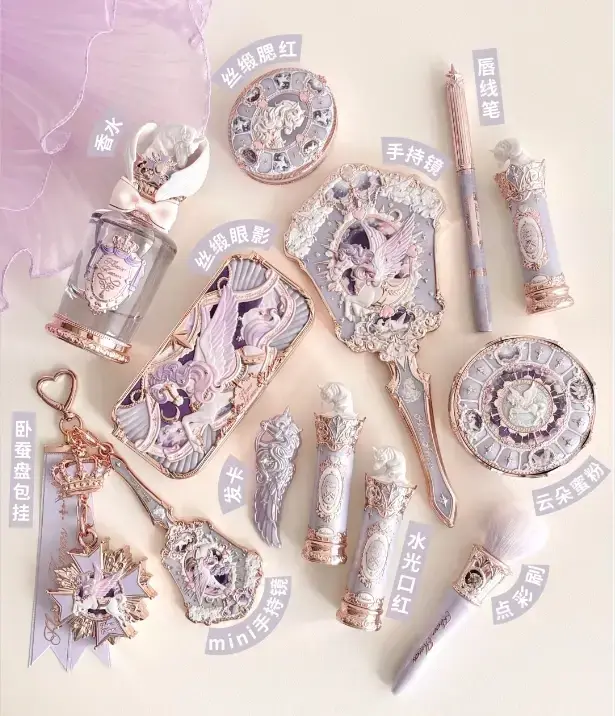 Flower Knows Knight Unicorn Bonnie Rabbit Garden Delicate Blush Eyeshadow Lip Gloss Face Setting Full Face Set