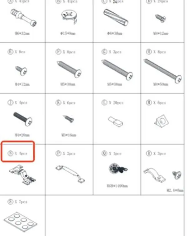 TV cabinet accessories hinge