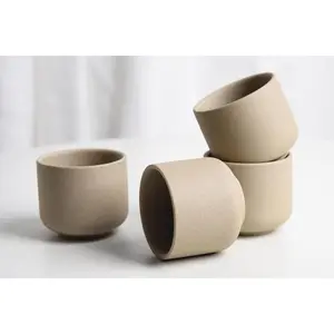 Set of 4 3.5oz No Handle Ceramic Teacups Chinese KungFu Japanese Style Tea Cup Set