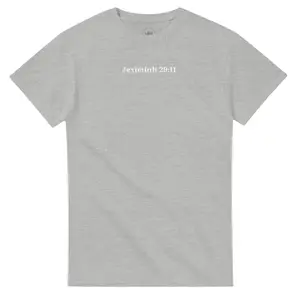 God's Plan - Jerimiah 29:11 Heavyweight Cotton T-Shirt Classic Fit Relaxed Style for Casual Wear