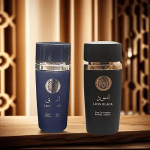 Lion Black & Lion Blue 3.4-ounce Arabian Men's Perfumes Long-Lasting Oriental Scents Ideal for Holidays Dates Daily Use Parties Different Flavors